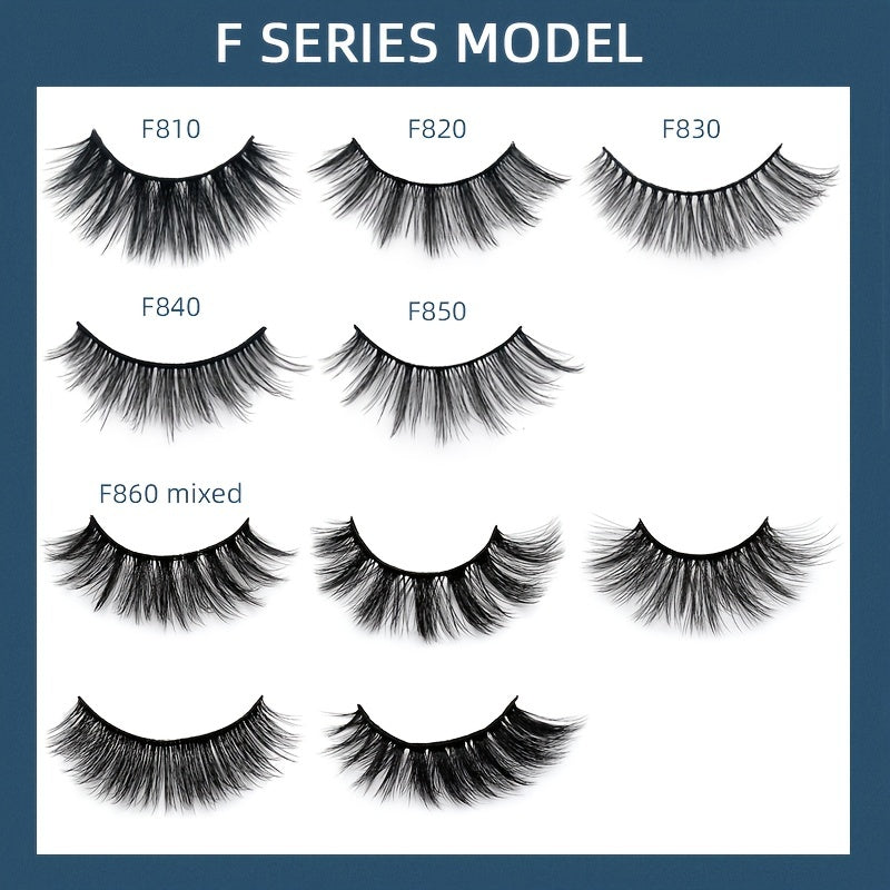 Z'LRAQI BEAUTY 5 pairs Faux Mink False Eyelashes Long Natural and Stylish