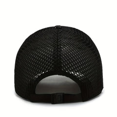 Breathable Golf Trucker Hat Label Patch Unisex Mesh Baseball Cap