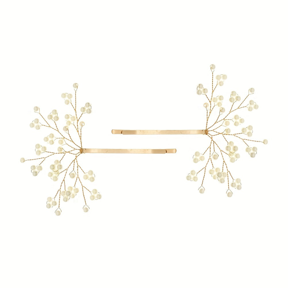 Faux Pearl Tree Hairpin Bridal Hairpin Women Girls Wedding Party Hair Clip