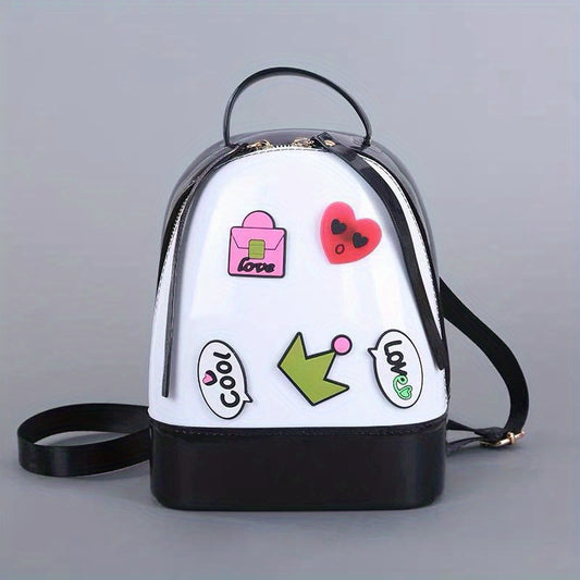 Candy Jelly Backpack Girls Travel Bag Casual Shopper Bag