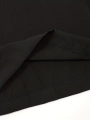  Solid Ruffle Trim High Rise Wide Leg Trousers