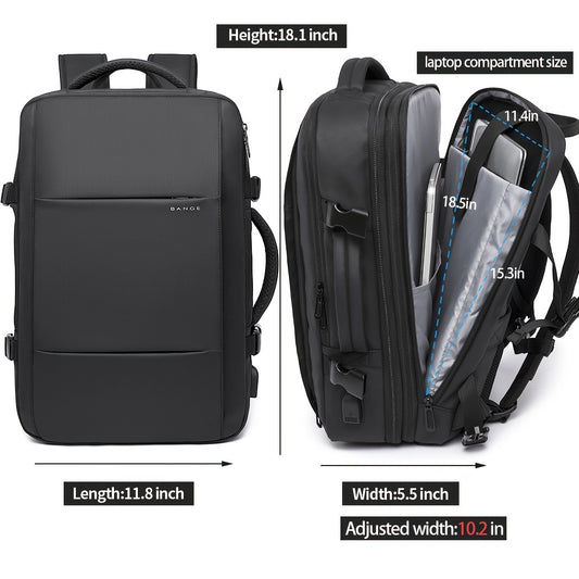 BANGE Exp Travel Laptop Backpack Large Capacity Waterproof USB P
