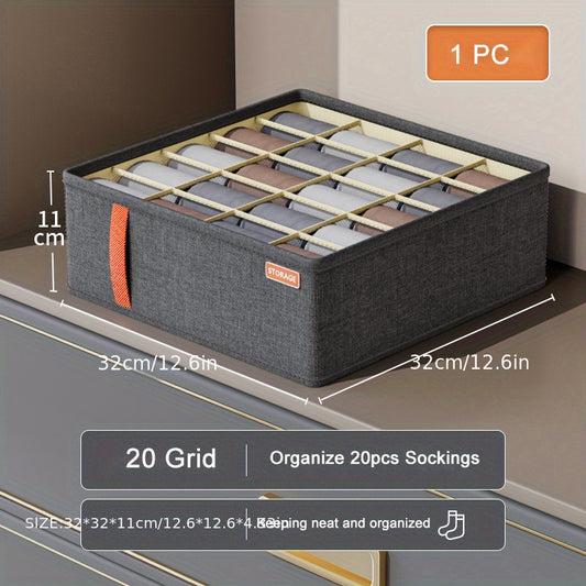 Grids Underwear Storage Box Closet Organizer Pants Socks Divider