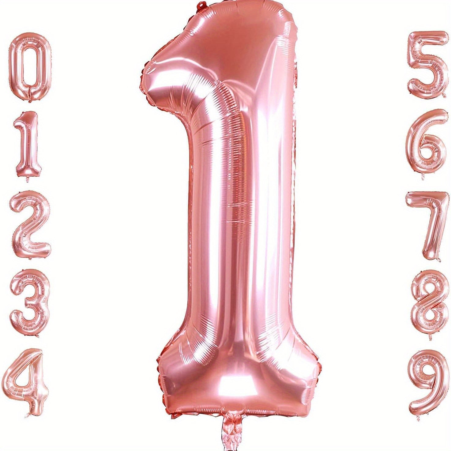 6 Cm Rose Golden Number Balloons Foil Large Helium Number Balloon