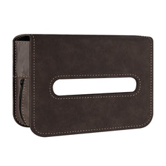 Suede Leather Car Tissue Holder Box for Center Console and Seat Back