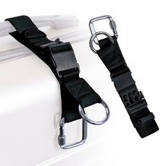 Stroller Hooks Adjustable Travel Strap with Square Hooks and Round Loop Buckles
