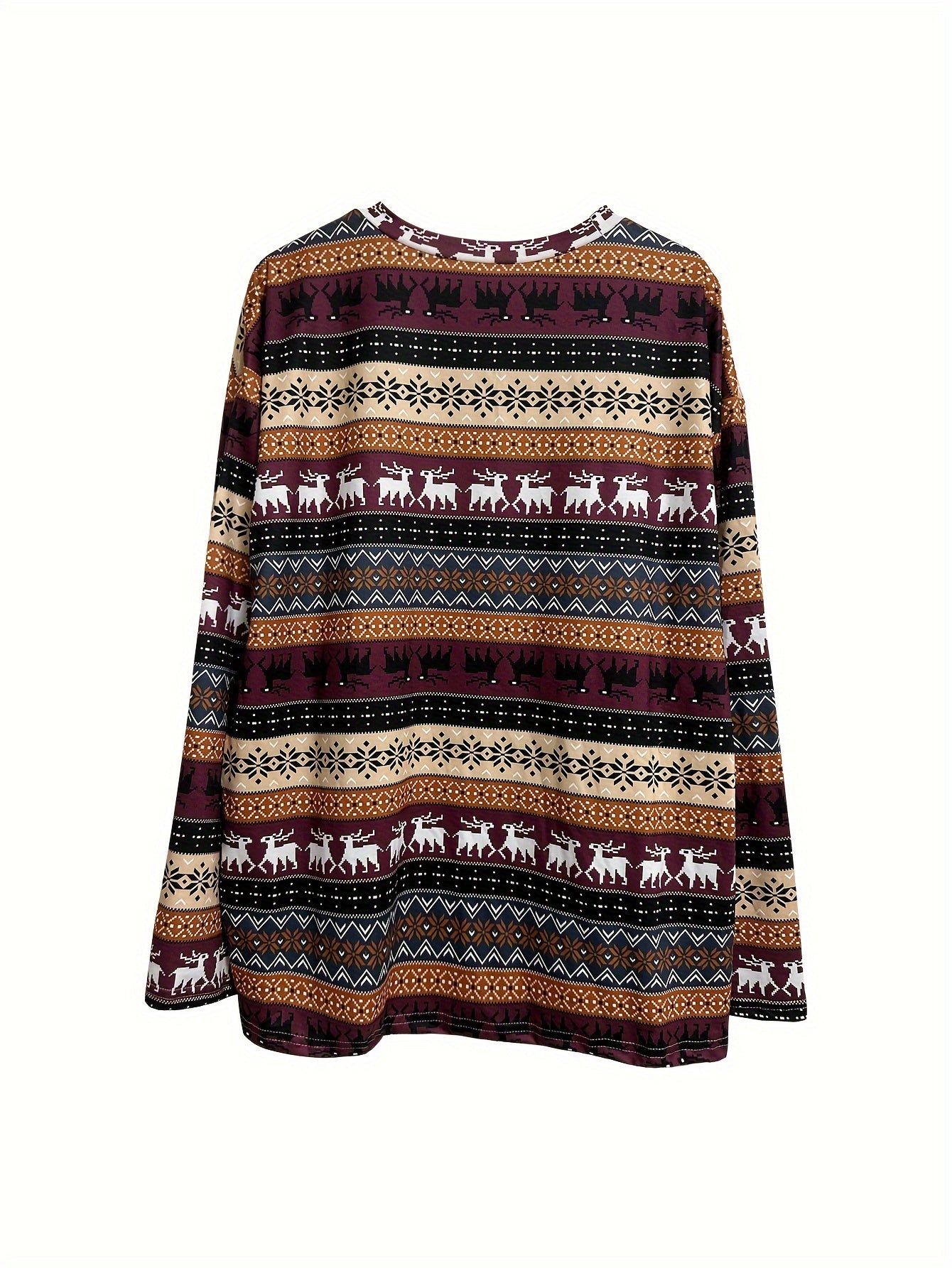  Christmas Elk & Snowflake Retro Loungewear Set