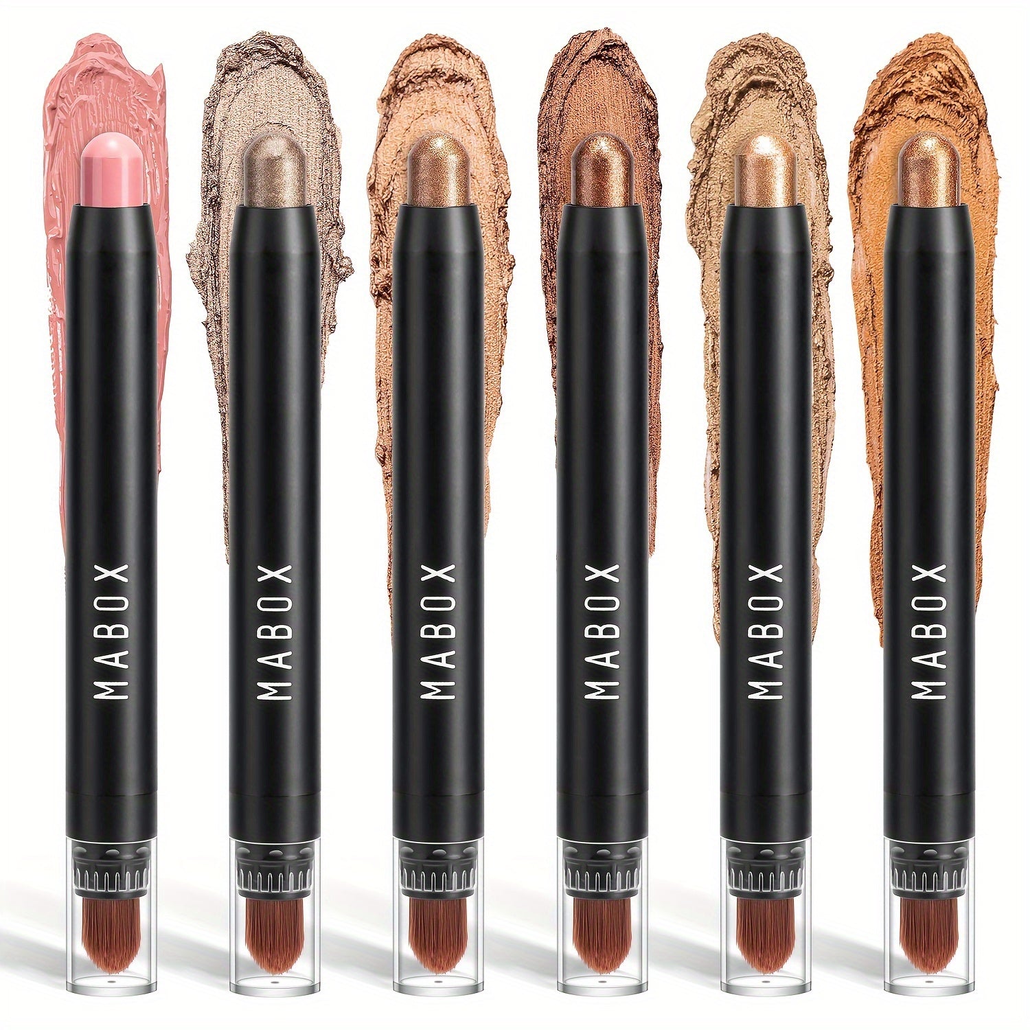 Creamy & Waterproof Eyeshadow Stick - Metallic Neutral and Brown Colors