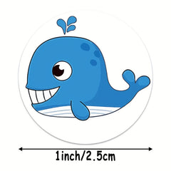 500pcs Animal Card Stickers Self-adhesive Decorative Labels