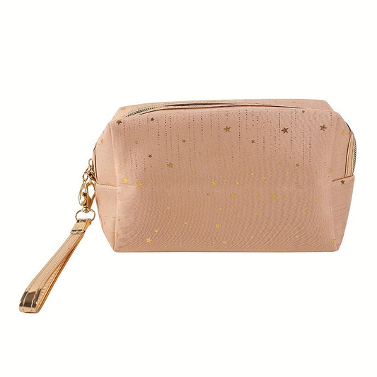 Glitter Stars Decor Makeup Bag Portable Cosmetic Bag Lipstick Organizer