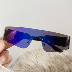 Y2K Rimless Gradient Sunglasses Punk Wrap Eyewear