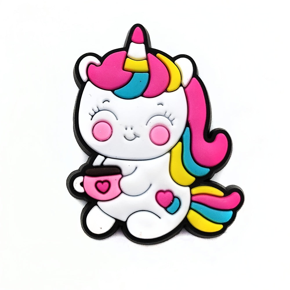 10pcs Unicorn Shoe Decorations for Clogs, Christmas Birthday Party Favors