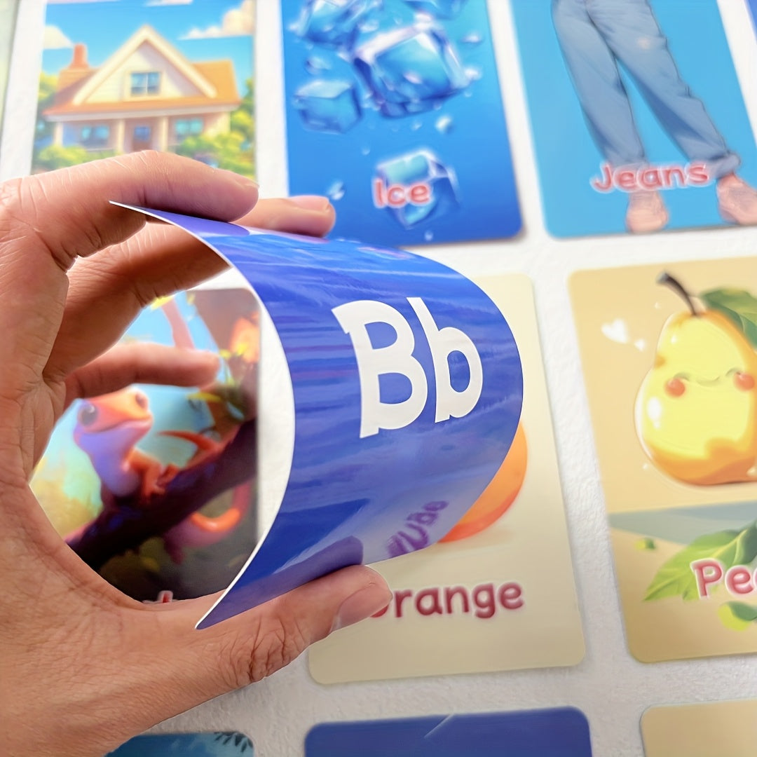 26pcs Double Sided Alphabet Flash Cards Uppercase & Lowercase Letters Phonics