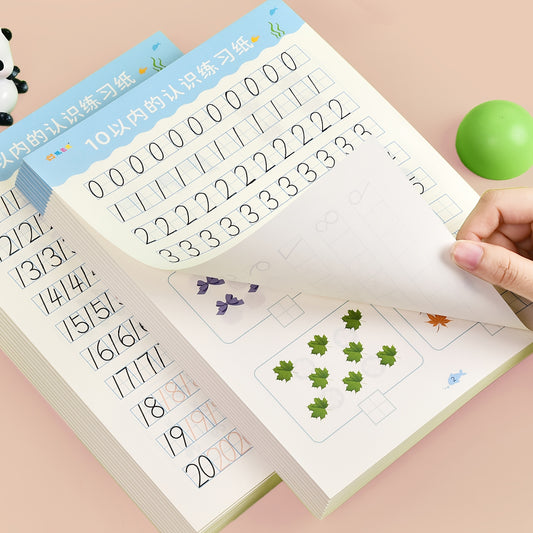 Handwriting & Math Practice Workbook Set 1-20 for Kids