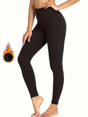 Women's Plush Lined Leggings High Waist Tummy Control Yoga Pants