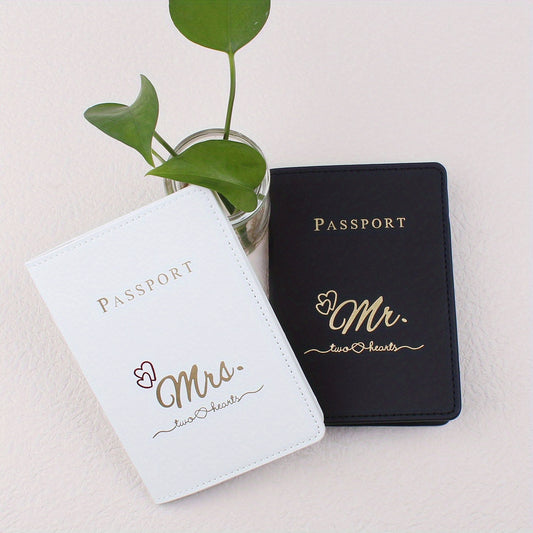 2pcs Mr &Mrs Passport Holder Travel Passport Holder Set