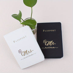 2pcs Mr &Mrs Passport Holder Travel Passport Holder Set