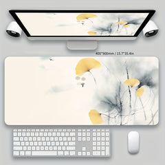 Ink Style Gingko Painting Large Keyboard Pad 400*900mm