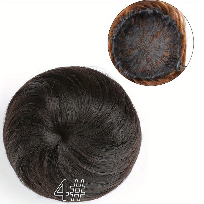 Synthetic Hair Bun Donut Wrap Around Hair Extensions for Girls