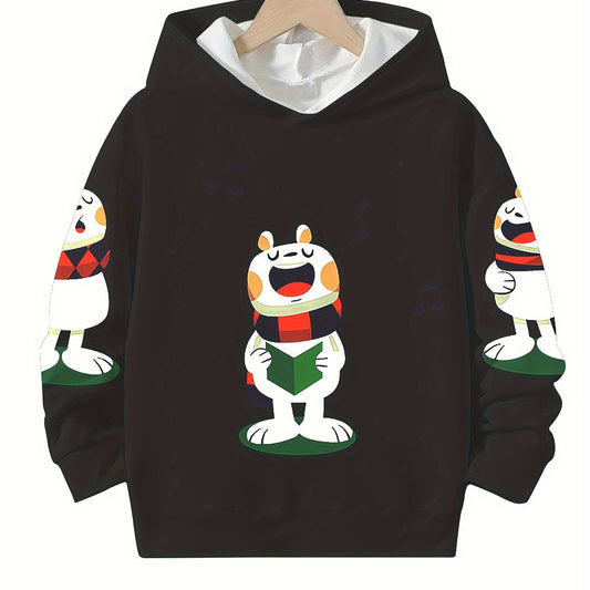Animal Graphic Hoodies Girls Comfy Hooded Pullover Spring Fall Christmas Gift
