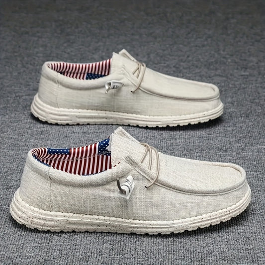 Men's Canvas Slip On Sneakers Breathable Non-slip Shoes