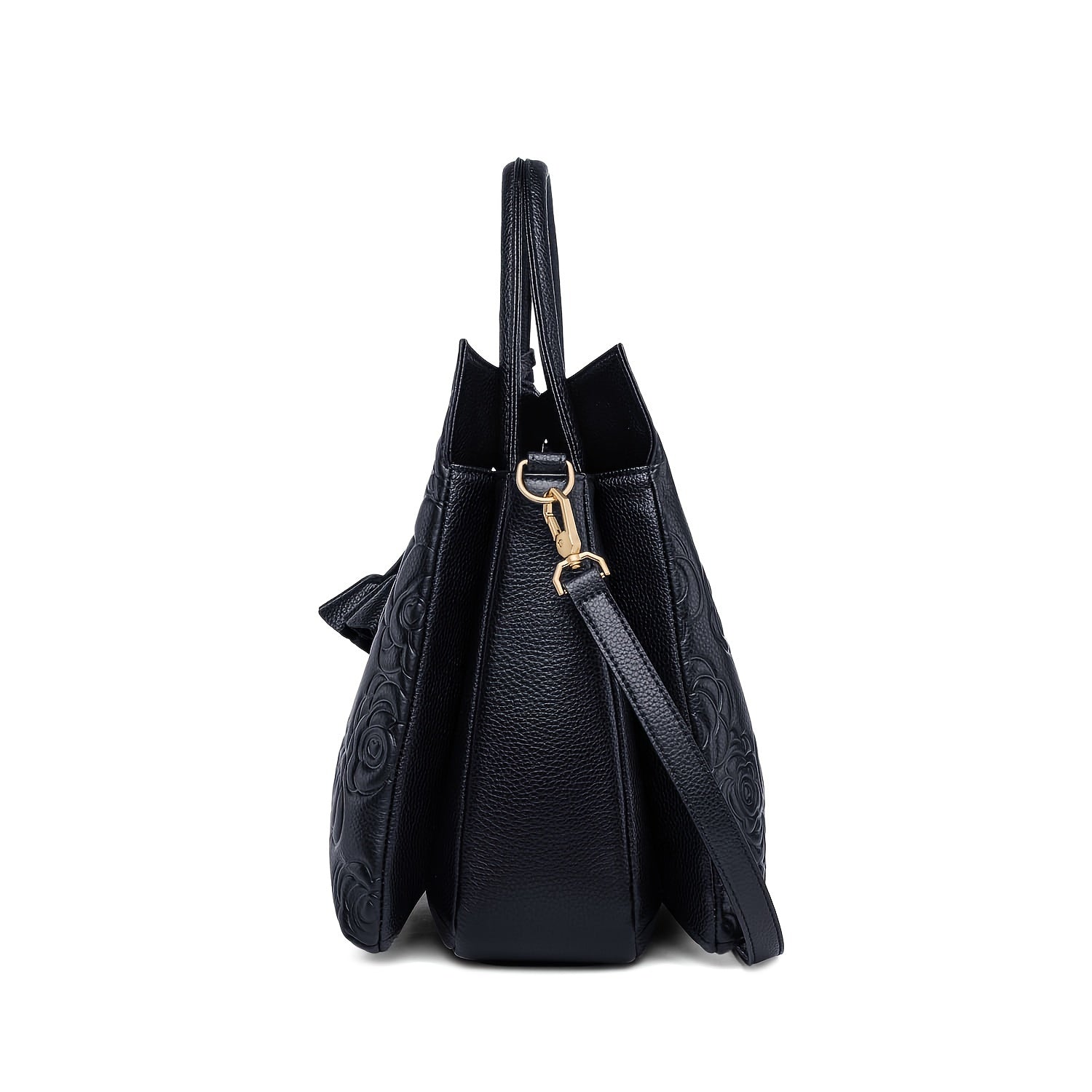 Floral Pattern Shoulder Bag With Zipper