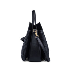 Floral Pattern Shoulder Bag With Zipper