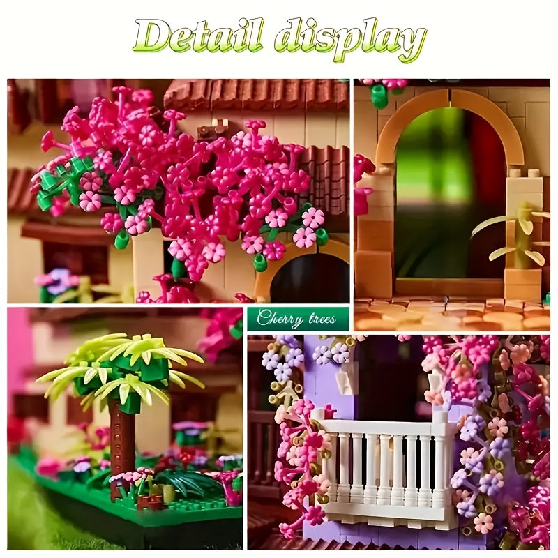 Magic Flower House Microbead Model Kit - High Difficulty Stacked Building Scene