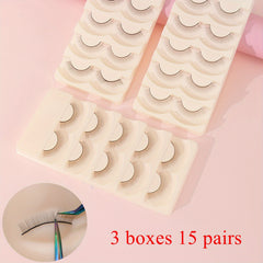 Beauty Training Lashes for Eyelash Extension Practice - 15 Pairs