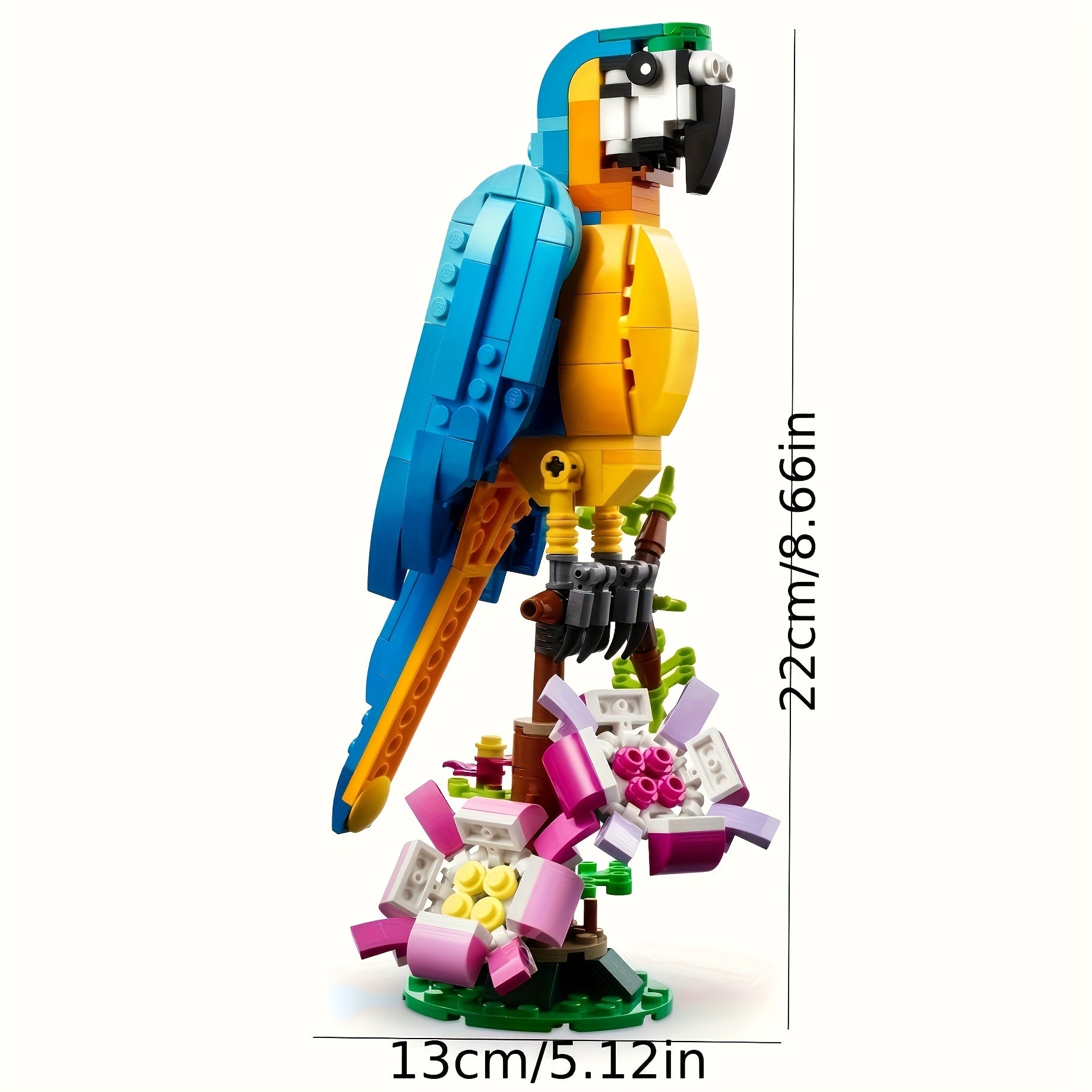 Rose Flower Parrot Building Blocks Set Animal Play Toy Xmas Gift