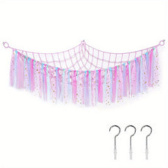 Toy Hammock with Tassels for Nursery or Kids Bedroom