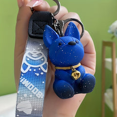 Changing Fang Puppy Keychain Schoolbag Pendant Doll Couple Car Keychain