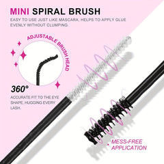 Waterproof Eyelash Bond for DIY Lash Clusters Hold 48-72 Hours
