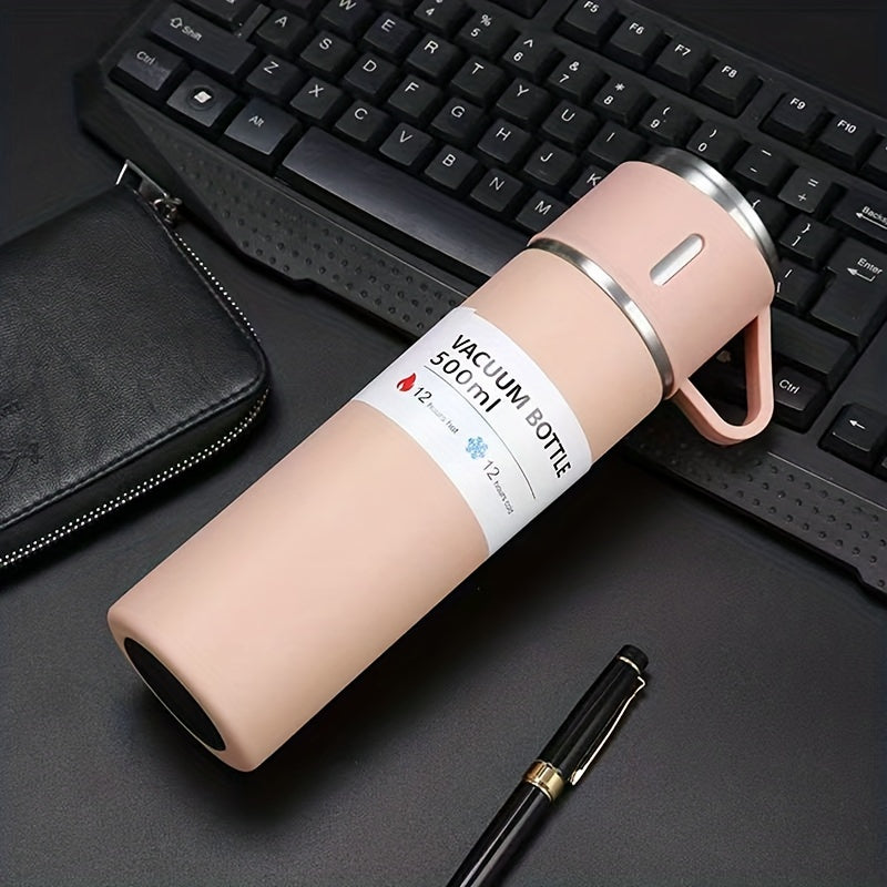 Stainless Steel Vacuum Flask 500ml With 3 Cup Lids