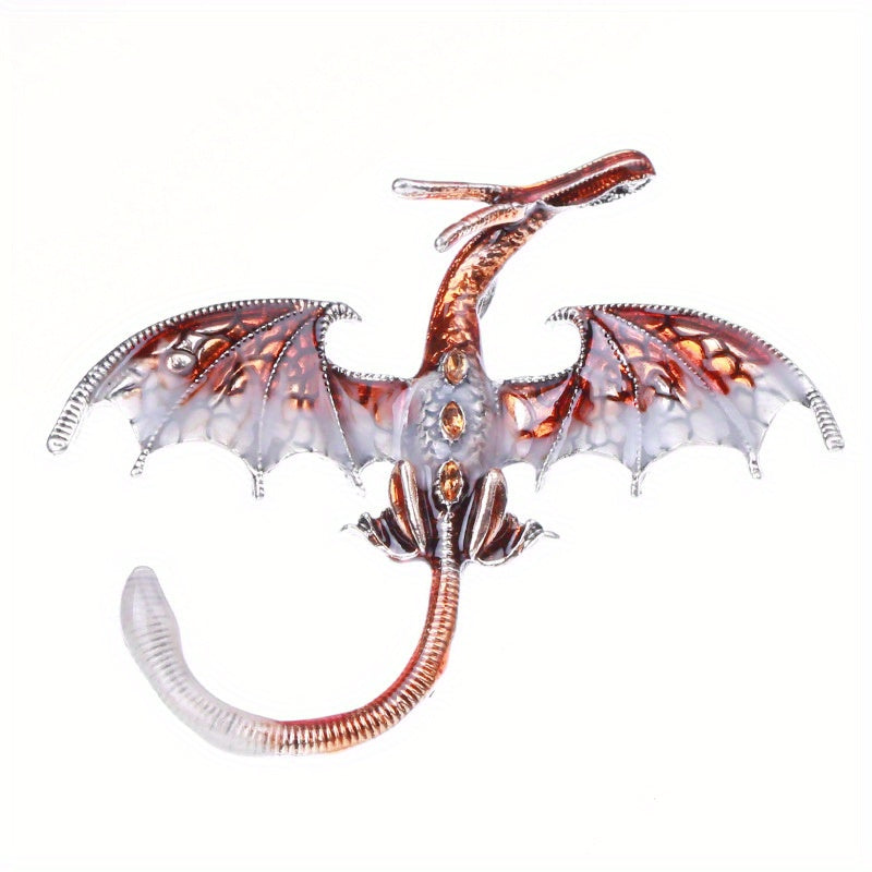 Flying Dragon Shape Brooch Men's Creative Coat Accessories