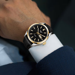 KUERST Steel Belt Double Press Butterfly Buckle Automatic Mechanical Watch