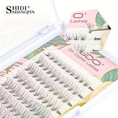 DIY Lash Extension Soft Clusters Wispy Lashes 100pcs C Curling 8-13mm