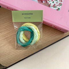 3pcs Candy Hair Tie Plaid Ponytail Holder