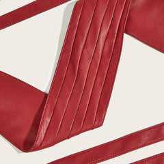 Womens PU Leather Corset Cinch Waistband Waspie Waist Belt Boho Style