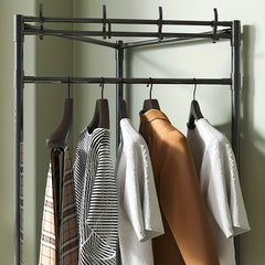 Corner Coat Rack Shoe Rack With Hooks and Shelves