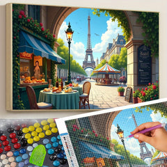 Paris Themed Diamond Painting Kit Eiffel Tower & Landmarks Craft Art