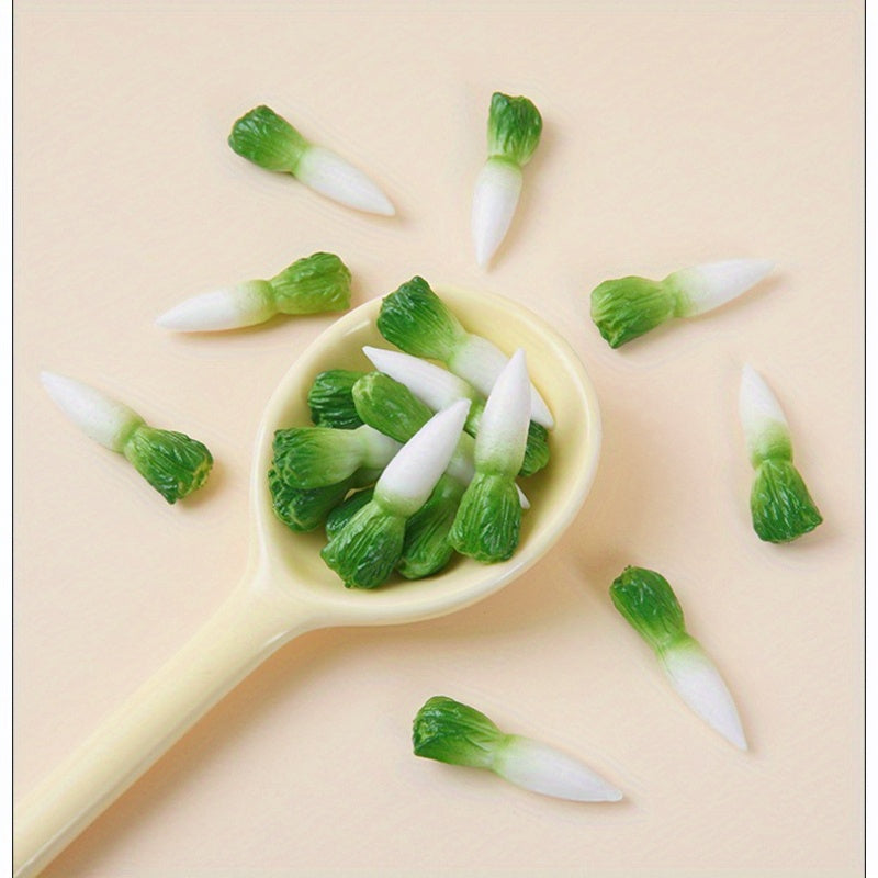 4pcs Mini PVC Radish Slices for DIY Diorama Dollhouse Kitchen