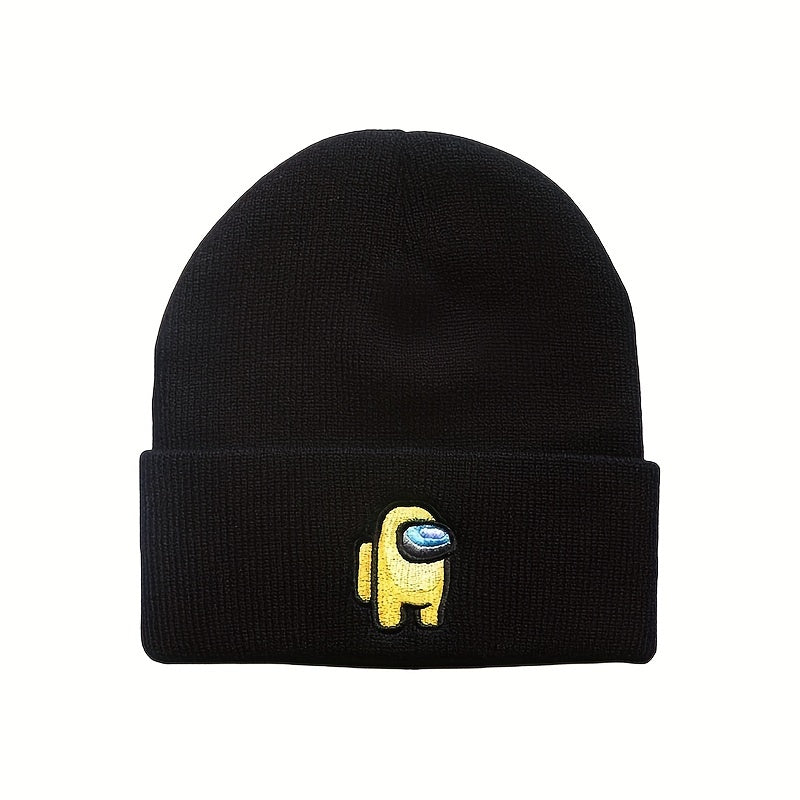 Space Werewolf Killing Embroidery Knitted Hat Autumn Winter Warm Wool Pullover