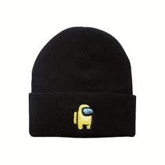 Space Werewolf Killing Embroidery Knitted Hat Autumn Winter Warm Wool Pullover