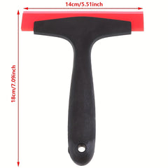 Car Window Rubber Squeegee Handle Red Rubber Auto Ice Scraper