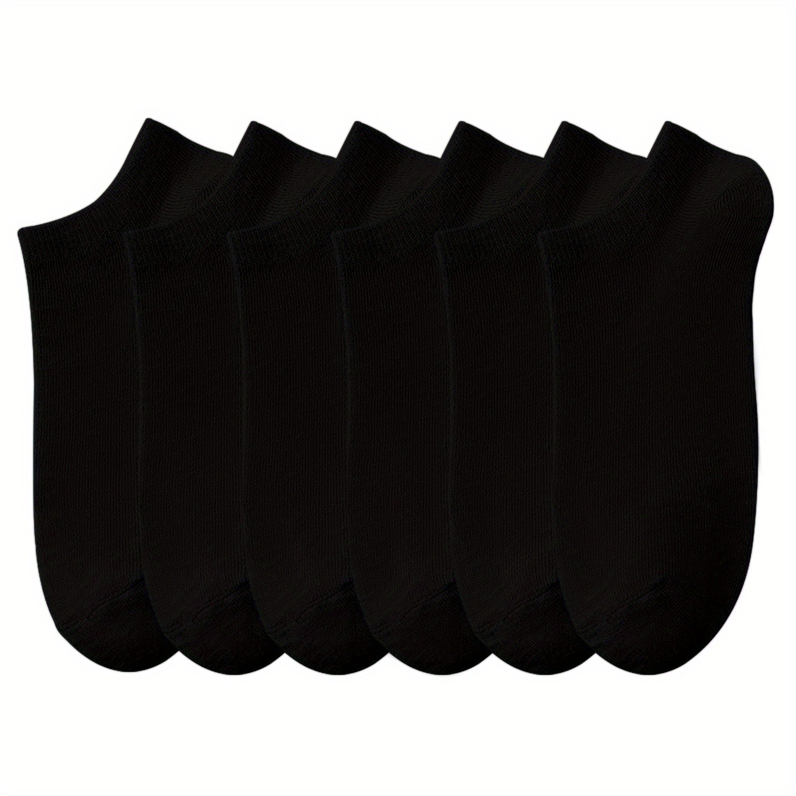 6 Pairs Solid Ankle Socks Comfy Short Women's Stockings Casual All match