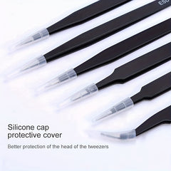 Precision Curved Stainless Steel Tweezers for Electronics and Jewelry