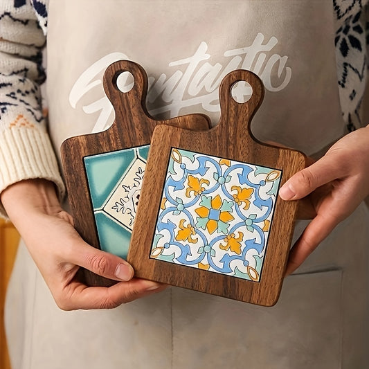 Japanese Style Wooden Coaster Brick Solid Wood Mat