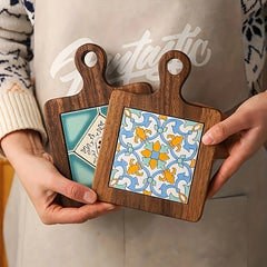 Japanese Style Wooden Coaster Brick Solid Wood Mat