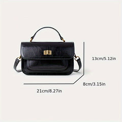 Vintage Textured Crossbody Shoulder Bag with Detachable Strap